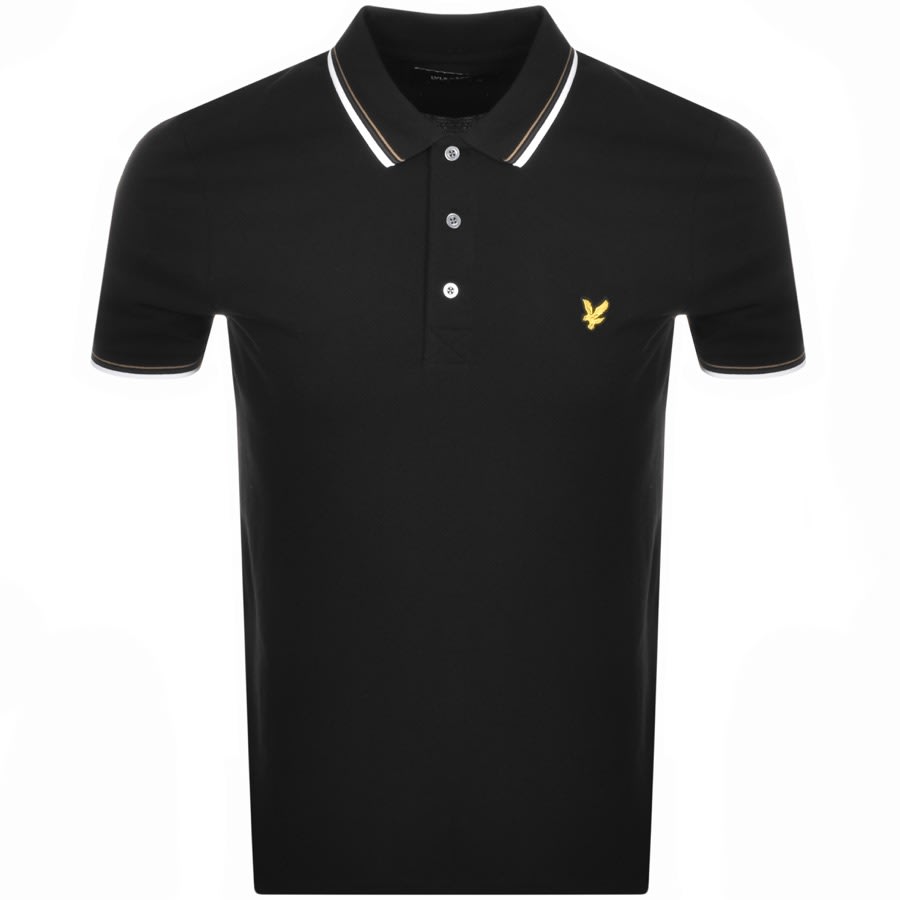 Alternative Image for ProductLyle And Scott Tipped Polo T Shirt Black1